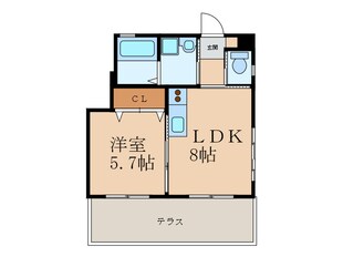 トレゾア中曽根東Ｂ棟の物件間取画像